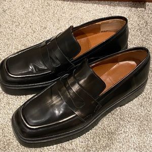 Rejina Pyo cow leather loafers, Sz 36 (runs big, I’m US 8), new no wear, black